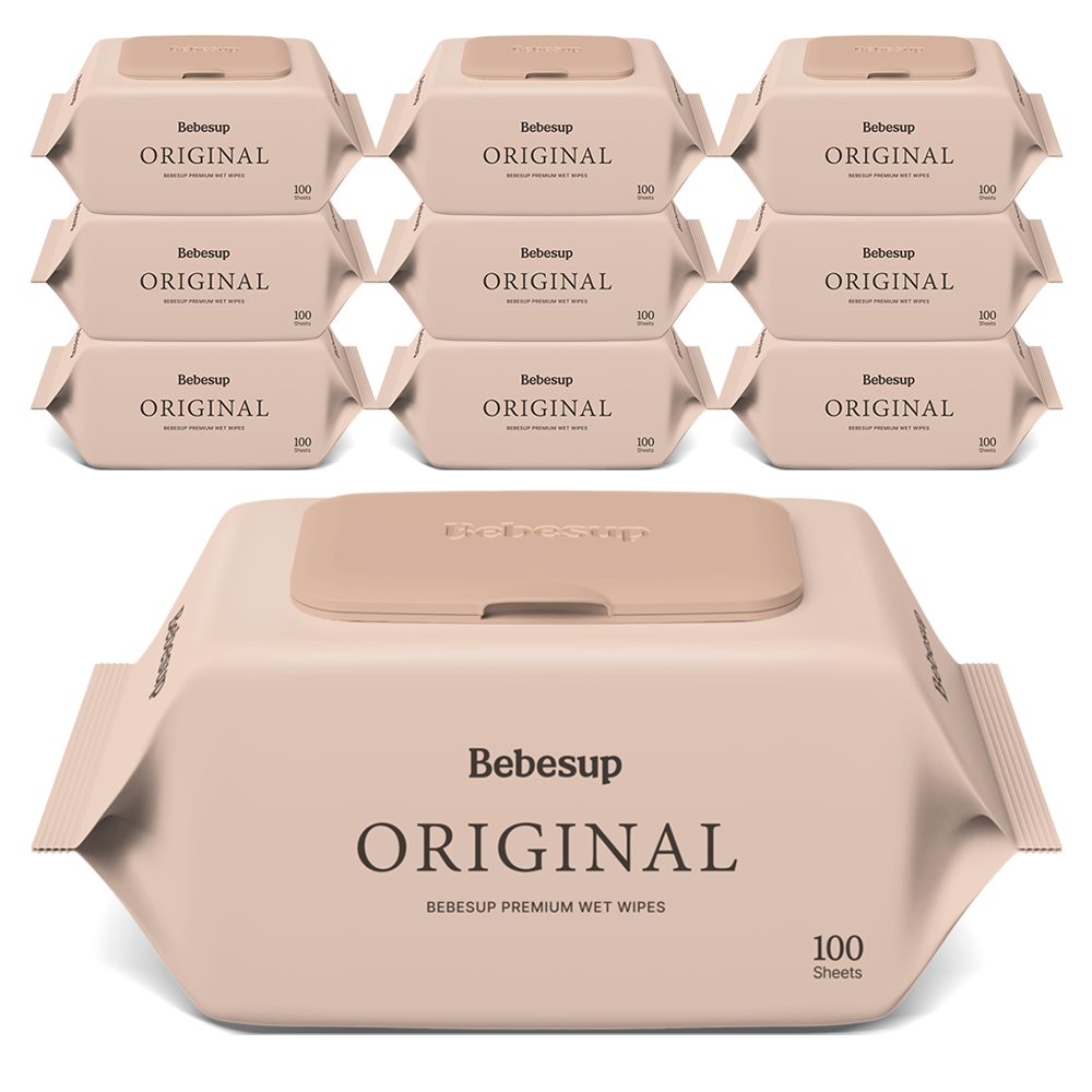 베베숲 오리지널 유아물티슈 캡형 50평량, 50g, 100매, 10팩